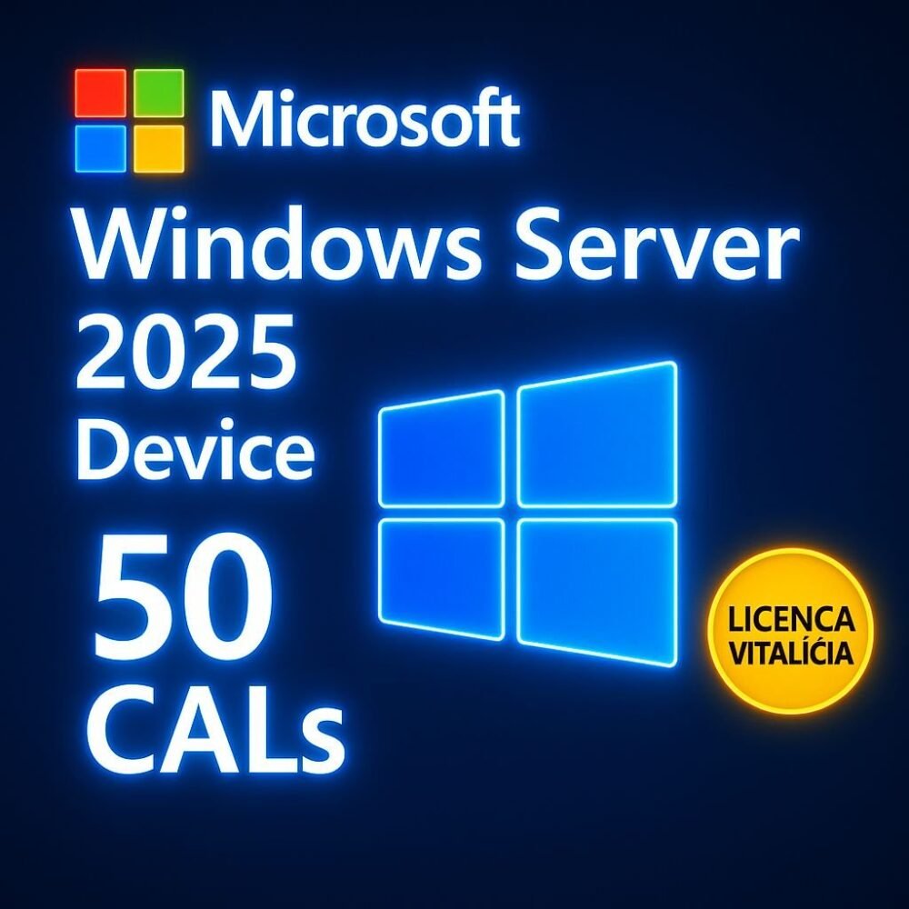 50 Device CALs Windows Server 2025 - Licença Digital - ESD