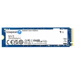 NVME 1TB KINGSTON NV3, M.2 2280, PCIE GEN 4X4, LEIT 6000MB/S, GRAV 4000MB/S - SNV3S/1000G