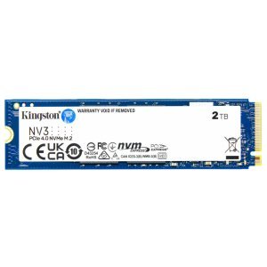NVME 2TB KINGSTON NV3, M.2 2280, PCIE GEN 4X4, LEIT 6000MB/S, GRAV 5000MB/S - SNV3S/2000G