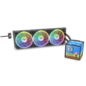 WATER COOLER 360MM THERMALTAKE MINECUBE 360 ULTRA, ARGB, LCD QUAD, BLACK - CL-W481-PL12SW-A - Imagem 3