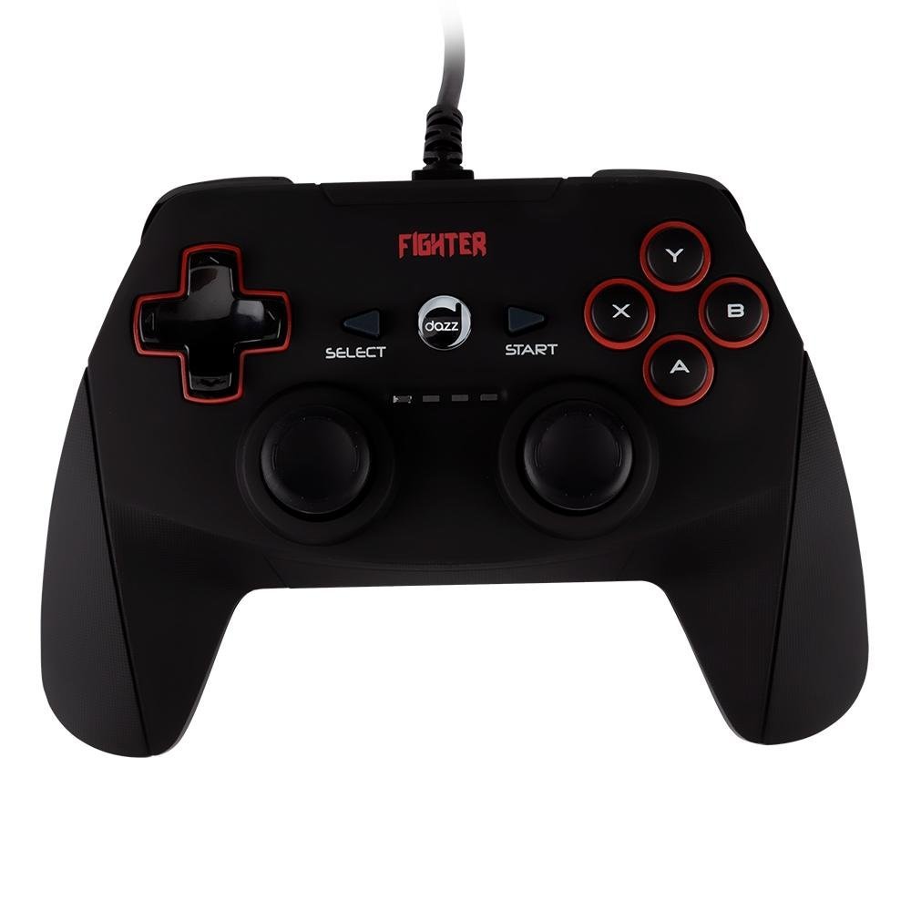Controle Dazz Gamer Double Shock Combat USB 2.0 Para PC - 621246