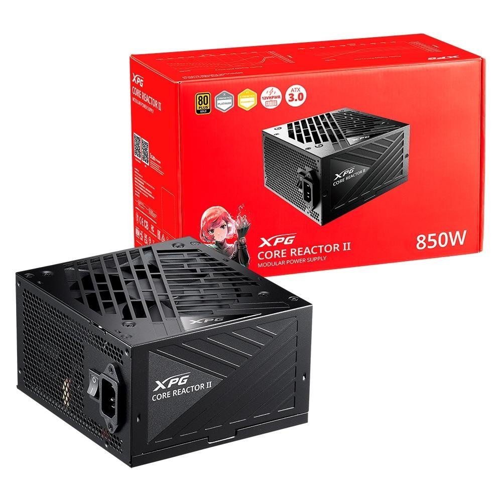 FONTE 850W 80 PLUS GOLD XPG KYBER, ATX 3.1, BLACK - KYBER850G-BKCBR