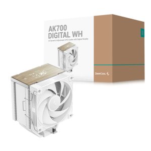 AIR COOLER 120MM DEEPCOOL AK700 DIGITAL, DISPLAY TEMPERATURA, WHITE/WOOD - R-AK700-WHNDMN-GJD