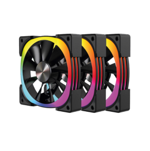 KIT 3 FANS 120MM BLUECASE K04ARGB, BLACK - BFKARGB04BBX - Imagem 2