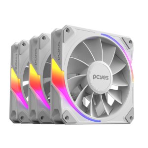 KIT 3 FANS 120MM PCYES SANGUE FRIO 3 ARGB WHITE GHOST REVERSE, WHITE - K3ARGBSF3WGRVBR - Imagem 2