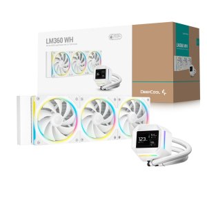 WATER COOLER 360MM DEEPCOOL LM360 WH, ARGB, DISPLAY 2.4", BLACK - R-LM360-WHDMMC-1 - Imagem 3