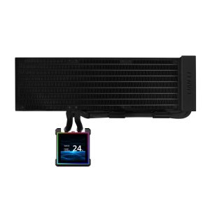 WATER COOLER 360MM LIAN LI HYDROSHIFT II LCD-S 360N, DISPLAY LCD, S/ FANS, BLACK - GHS2LCDS36NB - Imagem 2