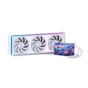 WATER COOLER 360MM ROUND5 HORIZON, ARGB, DISPLAY CURVO 6.67", WHITE - R5-WC-HORIZON-360W-2282 - Imagem 3