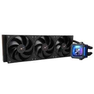 WATER COOLER 360MM THERMALRIGHT FROZEN WARFRAME PRO, DISPLAY LCD, BLACK - FROZEN WARFRAME PRO 360 BLACK