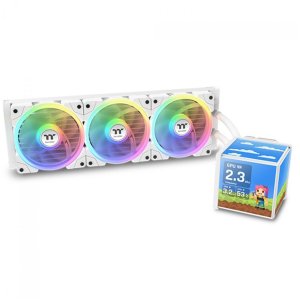 WATER COOLER 360MM THERMALTAKE MINECUBE 360 ULTRA, ARGB, DISPLAY LCD, WHITE - CL-W482-PL12SW-A